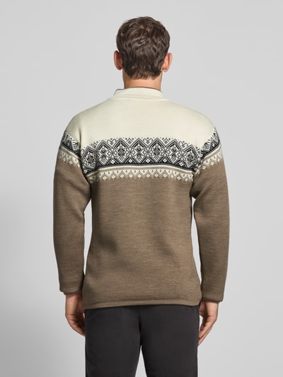 Dale of Norway Wollen pullover met schipperskraag, model 'Moritz' Offwhite - 5
