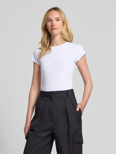 Tom Tailor Denim Regular Fit T-Shirt aus Baumwoll-Mix Weiss 4