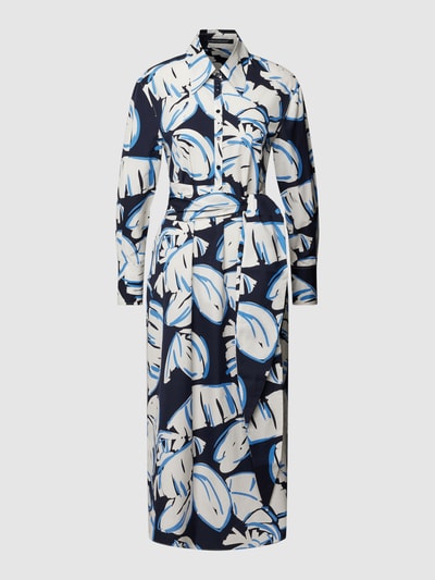 Luisa Cerano Maxikleid mit Bindegürtel Marine 2