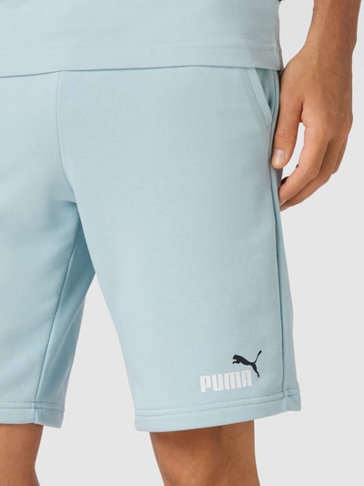 PUMA PERFORMANCE Szorty z dzianiny dresowej z nadrukiem z logo Jasnoniebieski 3