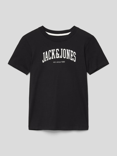 Jack & Jones T-shirt z nadrukiem z logo model ‘EJOSH’ Czarny 1