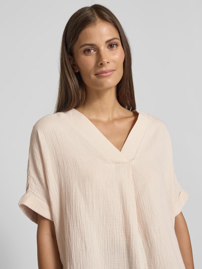 Apricot Blouseshirt met V-hals Zand - 3