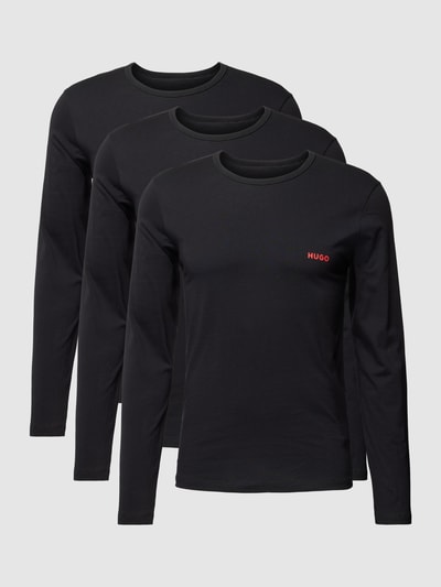 HUGO CLASSIFICATION Longsleeve mit Label-Detail Black 1