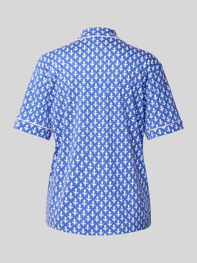 Christian Berg Woman Pyjamabovendeel met knoopsluiting Blauw - 3