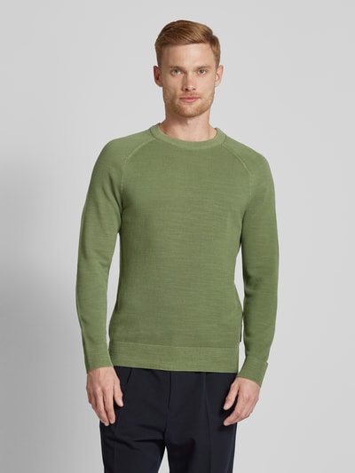 Marc O'Polo Gebreide pullover met ribboorden Olijfgroen - 4