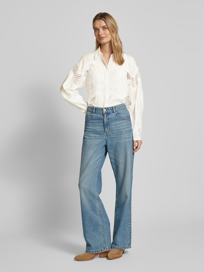 Copenhagen Muse Relaxed fit blouse met platte kraag, model 'MOLLY' Offwhite - 1