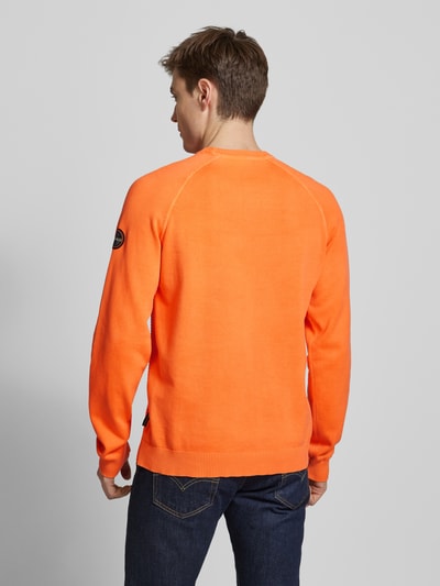 Napapijri Strickpullover mit Raglanärmeln Modell 'ZANCA' Orange 5