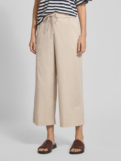 s.Oliver BLACK LABEL Wide Leg Culotte aus Popeline Beige 4