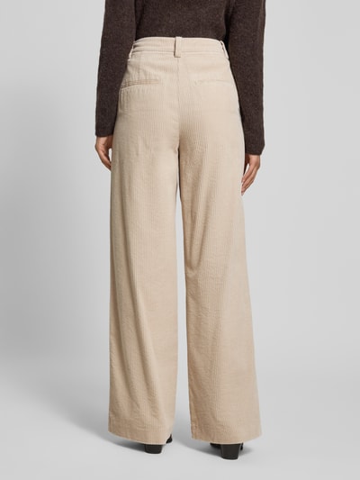 Marc O'Polo Spodnie sztruksowe z szeroką nogawką z czystej bawełny Złamany biały 5