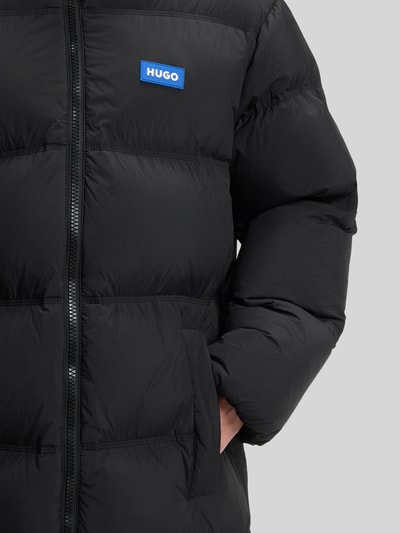 Hugo Blue Relaxed Fit Steppmantel mit Label Patch Modell 'BODI' Black 6