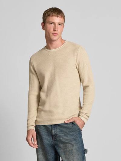 Only & Sons Regular fit gebreide pullover van puur katoen, model 'ERIC' Offwhite - 4