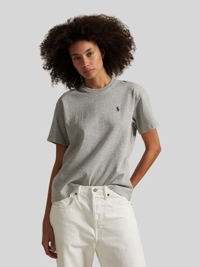 Polo Ralph Lauren Relaxed Fit T-Shirt aus reiner Baumwolle Mittelgrau Melange 4
