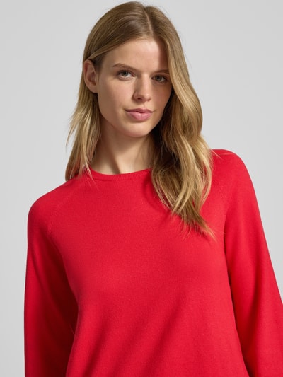 Pieces Regular fit pullover met raglanmouwen, model 'BREE' Rood - 3