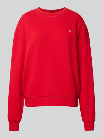 Tommy Hilfiger Sweatshirt mit Logo-Stitching Rot 2