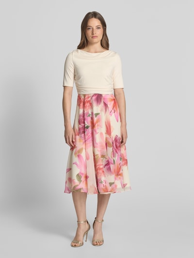Christian Berg Cocktail Cocktailkleid im 2-in-1-Look Ecru Melange 4