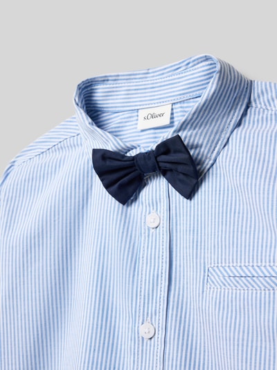 s.Oliver RED LABEL Koszula o kroju slim fit z mieszanki bawełny Błękitny 2