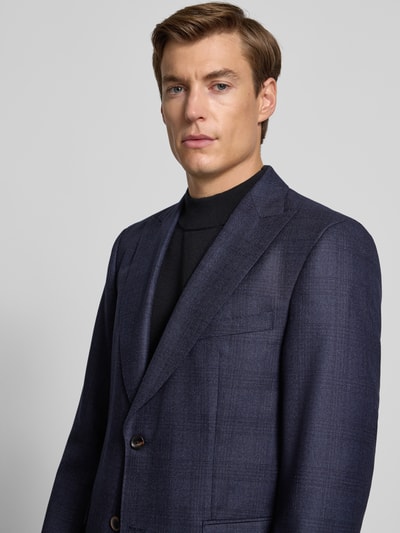 Carl Gross Regular fit 2-knoops colbert van scheerwol, model 'Tilano' Marineblauw - 3