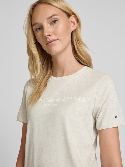 Tommy Hilfiger T-shirt z nadrukiem z logo Écru 3