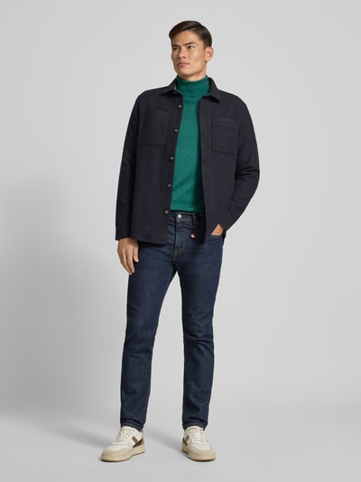 Tom Tailor Regular fit coltrui van puur katoen Smaragdgroen - 1