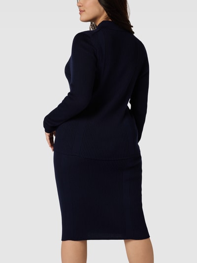 Tommy Hilfiger Curve PLUS SIZE Strickjacke mit Kentkragen Marineblau 5