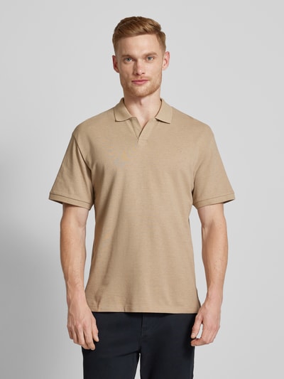 Jack & Jones Premium Poloshirt met geribde mouwboorden, model 'BLADON' Offwhite - 4