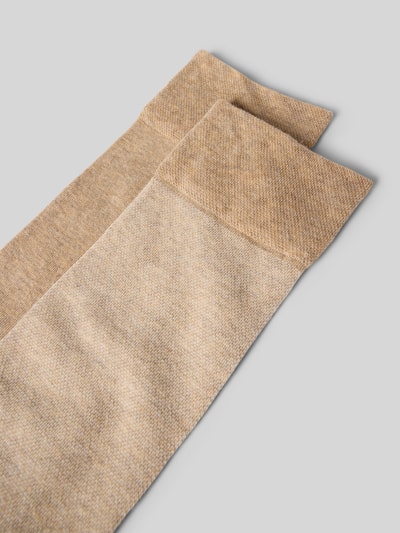 Christian Berg Men Sokken met logostitching in een set van 2 paar Zand gemêleerd - 2