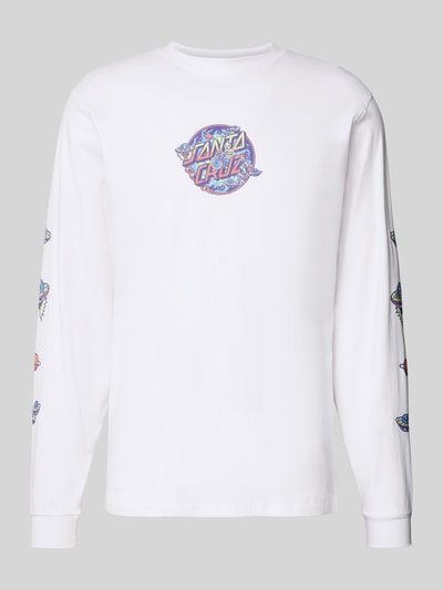 SANTA CRUZ Longsleeve mit Label-Print Modell 'WINKOWSKI' Weiss 2
