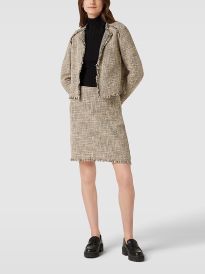 Taifun Blazer in Bouclé-Optik und Fransen-Applikationen Hazel 1