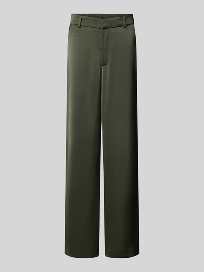 Neo Noir Stoffhose aus Satin Modell 'Emmett' Dunkelgruen 1