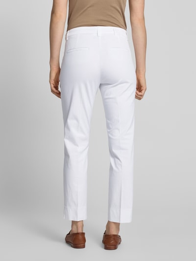 Cambio Spodnie materiałowe o kroju skinny fit w kant model ‘STELLA’ Złamany biały 5