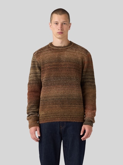 Levi's® Pullover mit weicher Bouclé-Struktur aus reiner Baumwolle Mittelbraun 4