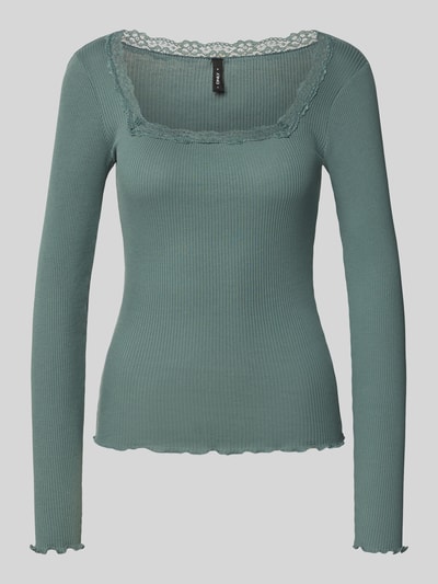 Only Slim fit shirt met lange mouwen van puur katoen, model 'XENA' Rietgroen - 2