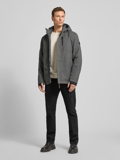 CARS JEANS Jack met capuchon, model 'ROCKO' Grafiet - 1