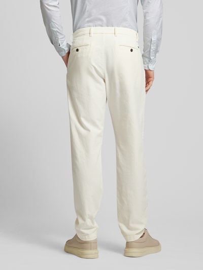 Tommy Hilfiger Regular fit chino met bandplooien, model 'HARLEM' Offwhite - 5