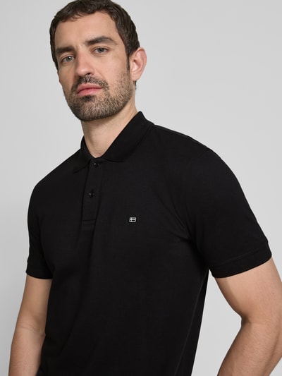 Christian Berg Men Poloshirt mit Logo-Stitching Black 3