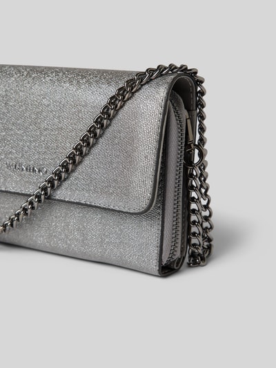 VALENTINO BAGS Clutch mit Label-Applikation Modell 'KALUA' Metallic Black 2