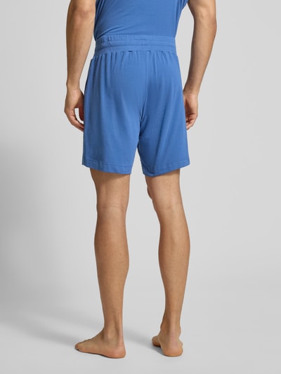 HUGO Shorts mit Label-Print und elastischem Bund Modell 'Laze' Bleu 5