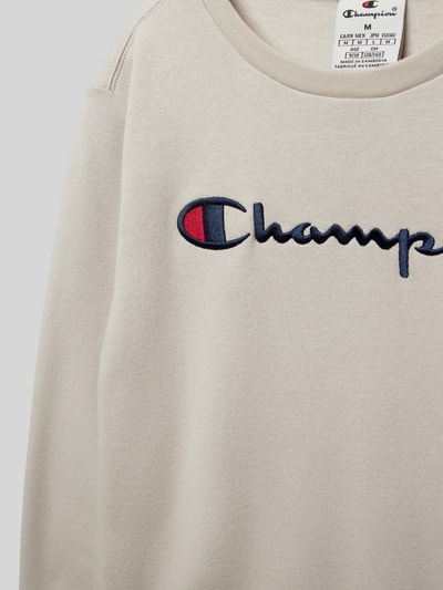 CHAMPION Sweatshirt mit Label-Stitching Stein 2