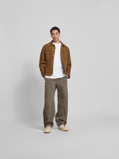 Closed T-Shirt mit geripptem Rundhalsausschnitt Weiss 1