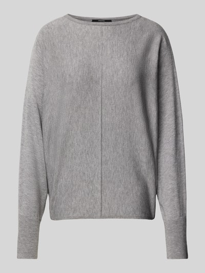 Someday Gebreide pullover met deelnaad, model 'Taliya line' Lichtgrijs gemêleerd - 2