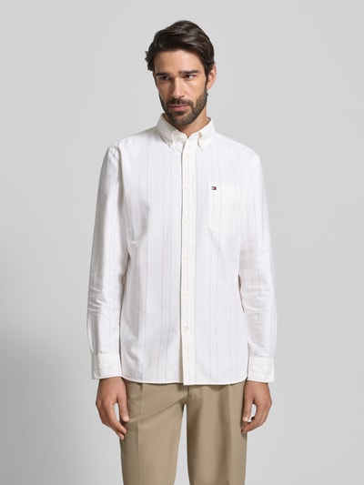Tommy Hilfiger Regular fit vrijetijdsoverhemd van puur katoen Offwhite - 4