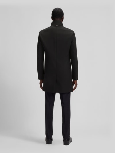 BOSS Slim Fit Mantel mit Viskose-Anteil Modell 'H-Hyde-SU' Black 5