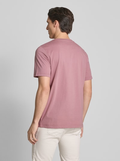 Baldessarini T-shirt met labelprint Rosé - 5