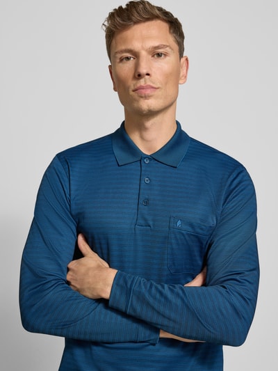 RAGMAN Regular Fit Poloshirt mit Brusttasche Modell 'Fineliner' Marine 3