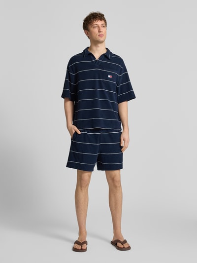 Tommy Jeans Regular Fit Shorts aus Baumwoll-Mix Marine 1