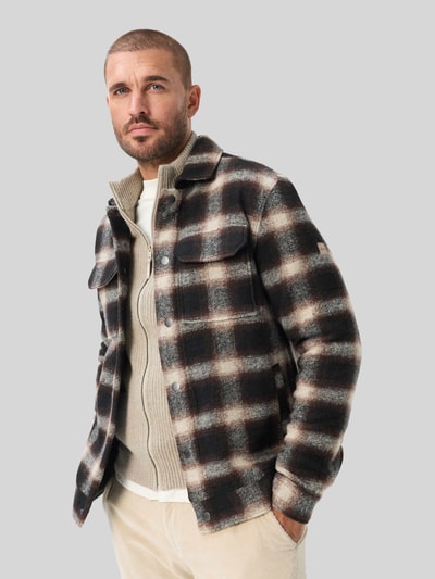 Brax Hemdjacke mit Label-Patch Modell 'Santiago' Mittelbraun 4
