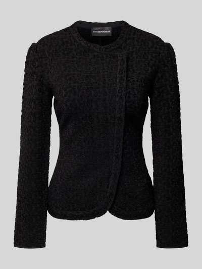 Emporio Armani Slim Fit Blazer aus Viskose-Mix mit Puffärmeln Black 2