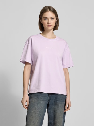 Marc O'Polo Denim T-shirt met labelprint Lila - 4