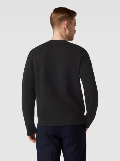 CK Calvin Klein Gebreide pullover met labelbadge, model 'MILANO' Zwart - 5