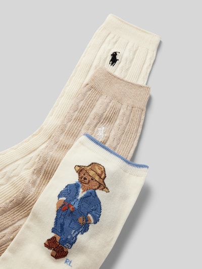 Polo Ralph Lauren Socken mit Label-Print im 3er-Pack Beige 2